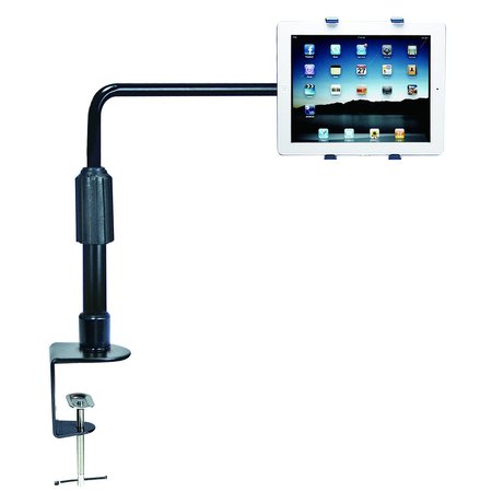 AIDATA Universal Tablet Viewstand, Desk Clamp, 90° Extension Arm, Black US-2008C